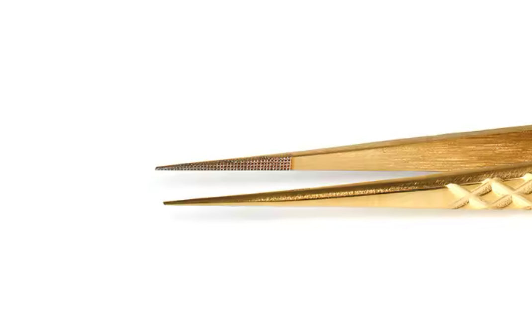 Gold Fiber Tip Tweezers