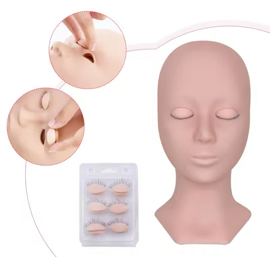 Lash Mannequin With Extra Eyelids